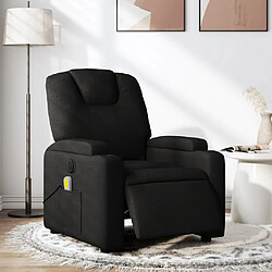 vidaXL Fauteuil de massage inclinable électrique Noir Tissu