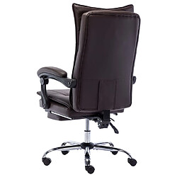 Acheter Helloshop26 Chaise fauteuil siège de bureau informatique étude similicuir brun 02_0024031