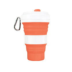 Tasse à café pliable en silicone de 550 ml - orange