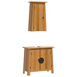 vidaXL Ensemble de meubles de salle de bain 2 pcs bois de pin massif