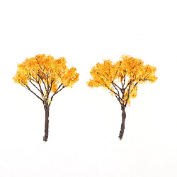 Acheter 10 pièces mini modèles d'arbres pour la simulation de scène et table de sable Accs 6.5cm jaune