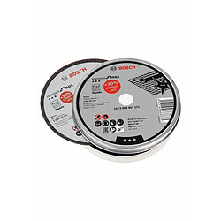 disque à tronçonner - a moyeu plat - standard for inox - 125 mm - boite métallique - bosch 2608603255