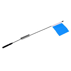 Antenne décorative en métal de 11,4 pouces avec accessoires de drapeau pour voiture bleue 1/10 RC pas cher