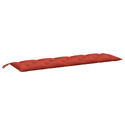 vidaXL Coussin de banc de jardin rouge mélangé 180x50x7 cm tissu