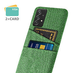 Coque en TPU antichoc avec porte-cartes vert pour votre Samsung Galaxy A72 4G/5G