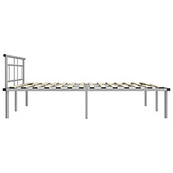 Acheter Maison Chic Lit adulte - Lit simple Cadre de lit,Structure du lit Contemporain Gris Métal 180x200 cm -MN19908