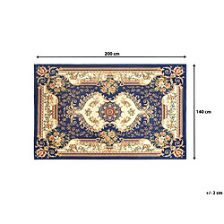 Beliani Tapis baroque bleu marine 140 x 200 cm GAZIANTEP