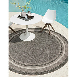 Hadorn Tapis d'Extérieur - 122x122 - Noir - Tulum