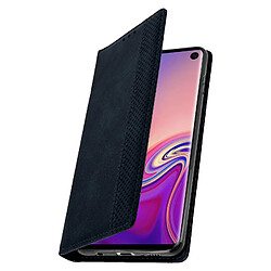 Avizar Housse Samsung Galaxy S10 Etui Folio Porte-cartes Fonction Support - Bleu