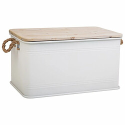 Acheter Coffre Alexandra House Living Cargo Blanc Chanvre Métal Bois d'épicéa 38 x 60 x 33 cm