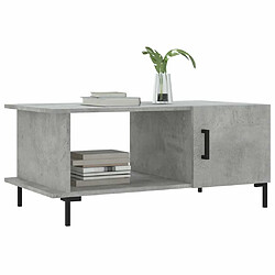 Avis Maison Chic Table basse,Table Console Table d'appoint, Table pour salon gris béton 90x50x40 cm bois d'ingénierie -MN94499