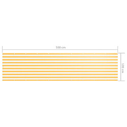 Acheter vidaXL Écran de balcon Blanc et jaune 120x500 cm Tissu Oxford