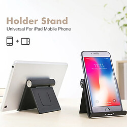 Wewoo Support Holder noir pour iPad, iPhone, Galaxy, Huawei, Xiaomi, HTC, Sony, et d'autres Téléphones Mobiles ou Tablettes 0-100 Degrés Pivotant ABS Réglable Stand Téléphone de