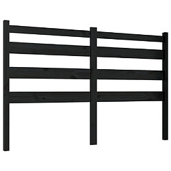 Maison Chic Tête de lit scandinave pour lit adulte,Meuble de chambre Noir 166x4x100 cm Bois massif de pin -MN35725