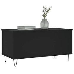 Avis vidaXL Table basse Noir 90x44,5x45 cm Bois d'ingénierie