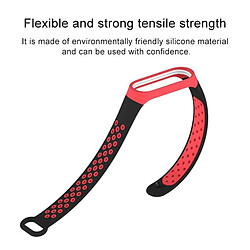 Avis Wewoo Bracelet pour montre connectée Bande de en silicone coloré Xiaomi Mi Band 3 & 4 Noir Rouge