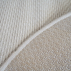 Thedecofactory BANGALOR - Tapis d'extérieur/intérieur aspect jute blanc D160 pas cher