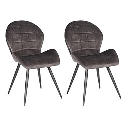 LABEL51 Chaises à manger lot de 2 Sil 51x64x87 cm anthracite