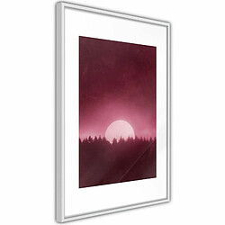 Paris Prix Affiche Murale Encadrée Moonrise 20 x 30 cm Blanc