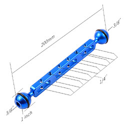 Acheter En alliage d'aluminium à double balles 7,87 pouces 20cm Bras pour sous-marine Torche Vidéo Lumière