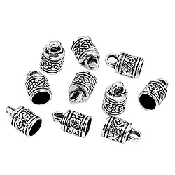 10pcs bouchon en plastique bouchon perle bricolage cordon en cuir conclusions de bijoux argent