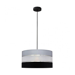 Helam Suspension Helen Tissu,Fer Argent,noir,gris 1 ampoule 95cm