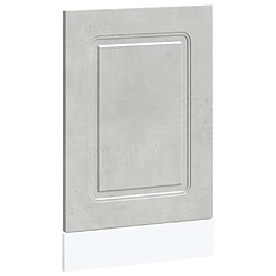 vidaXL Panneau de lave-vaisselle Kalmar gris béton 45x1,5x67 cm