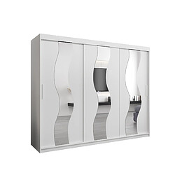 Abiks Meble Armoire Sewilla à portes coulissantes 200/250/62 3 portes (blanc/blanc)