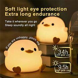 Avis RedMiter LED veilleuse mignon canard dessin animé Animal Silicone lampe enfants capteur tactile synchronisation USB Rechargeable cadeau d'anniversaire