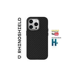 RhinoShield Coque Compatible avec [iPhone 15 Pro] SolidSuit - Coque Fine avec Technologie d'absorption des Chocs et Finition Premium Mate - Carbone