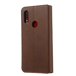 Avis Wewoo Coque Souple Pour Xiaomi Redmi Note 7 / Note 7 Étui en cuir à rabat avec boucle fentes portefeuille et porte-cartes Marron