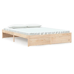 vidaXL Cadre de lit sans matelas bois massif 160x200 cm