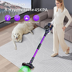 Aspirateur Balai Sans Fil 55000Pa/600W - Multifonctions 8 en 1 RAVAS DSV806 - Aspirateur Sans Sac - Autonomie 60 min - Ecran Tactile