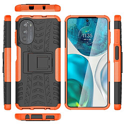 Htdmobiles Coque pour Motorola Moto G52 4G / G82 5G - housse etui rigide anti choc + film ecran - ORANGE