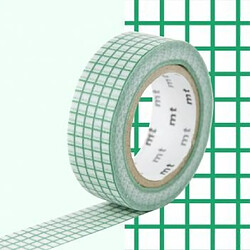 Masking tape quadrillé - Vert - 1,5 cm x 7 m