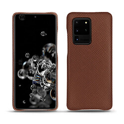 Coque cuir Samsung Galaxy S20 Ultra 5G - Coque arrière - Marron délicat ( Pantone #95614d) - NOREVE