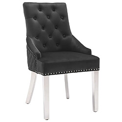 vidaXL Chaise de salle à manger Noir Velours 