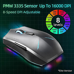 Acheter Universal M7 M7 Wireless Mouse Gaming Mouse Omron RGB rétro-éclairage programmable Rechargeable 16000 DPI Computer