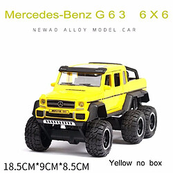 Universal 1/32 alliage moulé sous pression G63 modèle de voiture jouet 6WD 6X6 modèle modifié, avec lumière et son sur la route véhicule cadeau enfant garçon jouet | Voiture jouet moulé sous pression(Jaune)