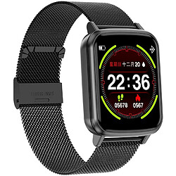 Chrono Chronus Montre Connectée pour Hommes Femmes , Etanche Fitness Tracker Bluetooth Montre Connectée Trackers d'activité pour iOS Android, avec Appel Rappel et Rappel de Message(noir)