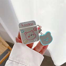 GUPBOO Airpods Coque Housse Étui Protecteur Compatible pour AirPods Pro-Ins dessin animé ours mignon de style coréen