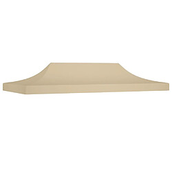 vidaXL Toit de tente de réception 6x3 m Beige 270 g/m²