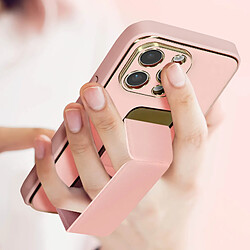 Avizar Coque pour iPhone 14 Pro Max Silicone Béquille pliable Système magnétique Rose pas cher