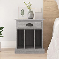 Maison Chic Table de chevet,Table de nuit,Table d'appoint pour salon sonoma gris 43x36x50 cm -MN74212