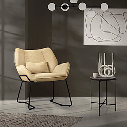 ML-Design Fauteuil Lounge Fauteuil Relax avec coussin de dossier Fauteuil de salon Lin Sab pas cher