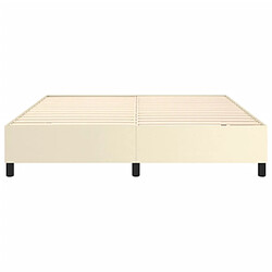 Acheter vidaXL Cadre de lit sans matelas crème 180x200 cm similicuir