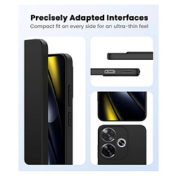 Htdmobiles Coque pour Xiaomi Redmi Turbo 3 5G et Poco F6 5G - housse etui silicone gel fine + film ecran - NOIR