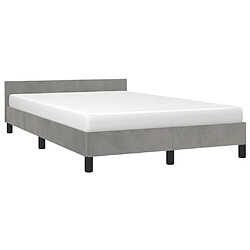 Avis Maison Chic Lit adulte - Cadre Structure de lit avec tête de lit Contemporain Gris clair 120x200 cm -MN72855