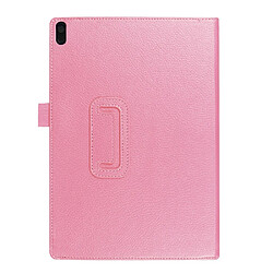 Avis Etui en PU texture de litchis stand universel rose de protection pour votre Lenovo Tab 4 10 Plus