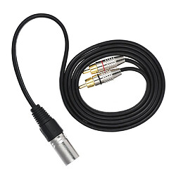 2X Double RCA Mâle Vers XLR Mâle Jack Câble De Haut-parleur Adaptateur Y-Splitter pas cher